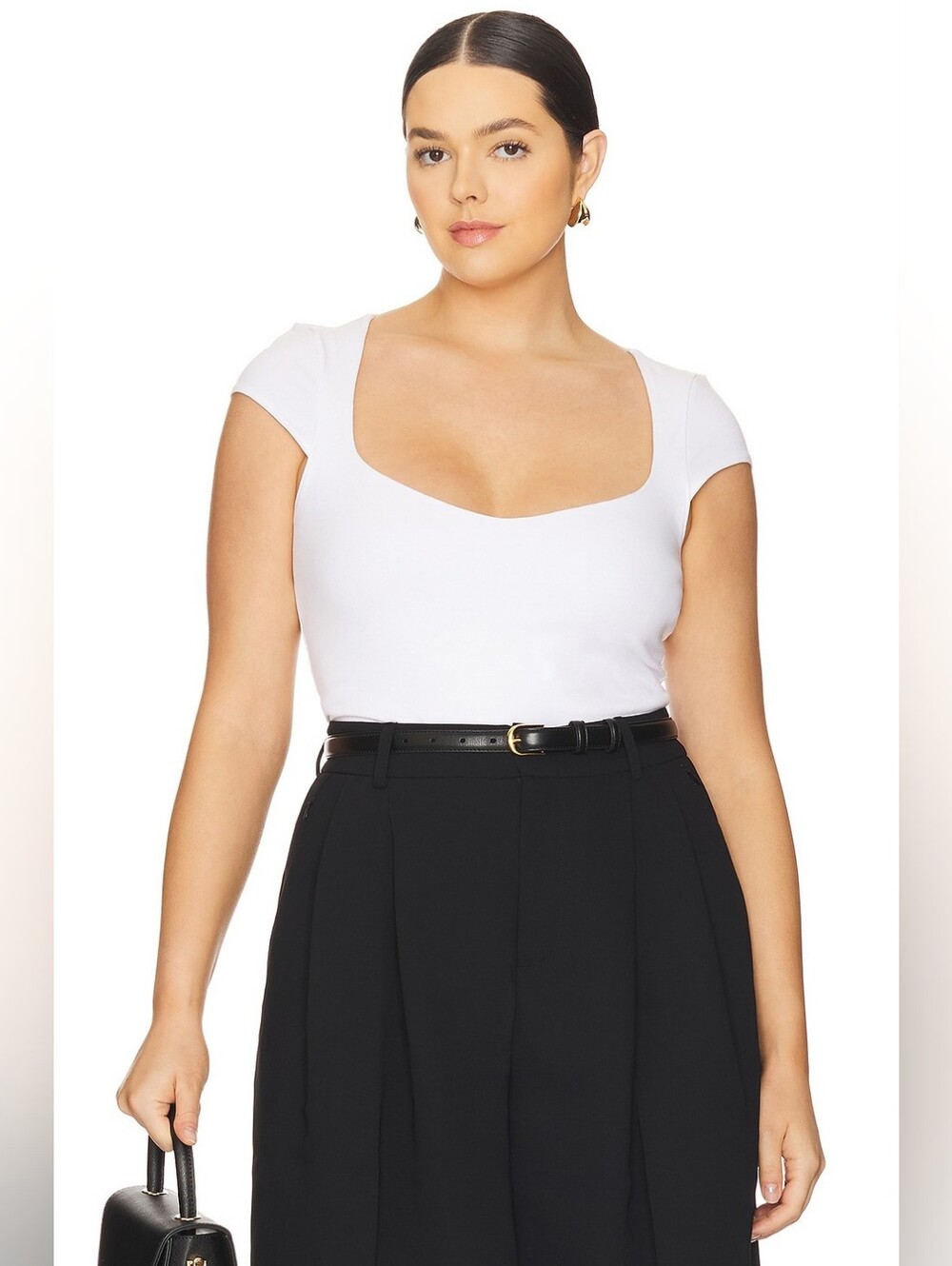 Good American Super Stretch Tee in White001 Revolve NWT 2xl $59
